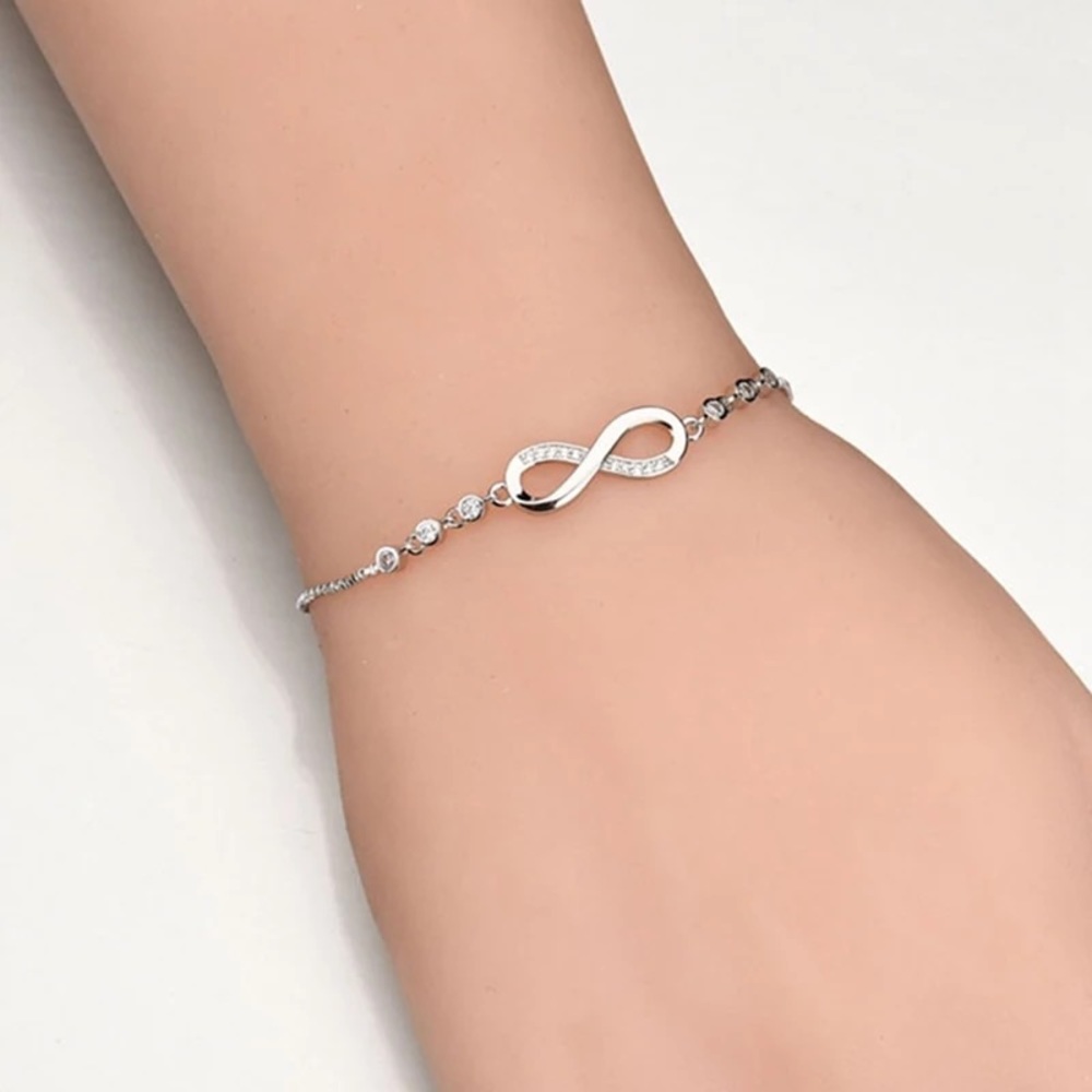 Glam Crystal Infinity Bracelet - Picture 3 of 16